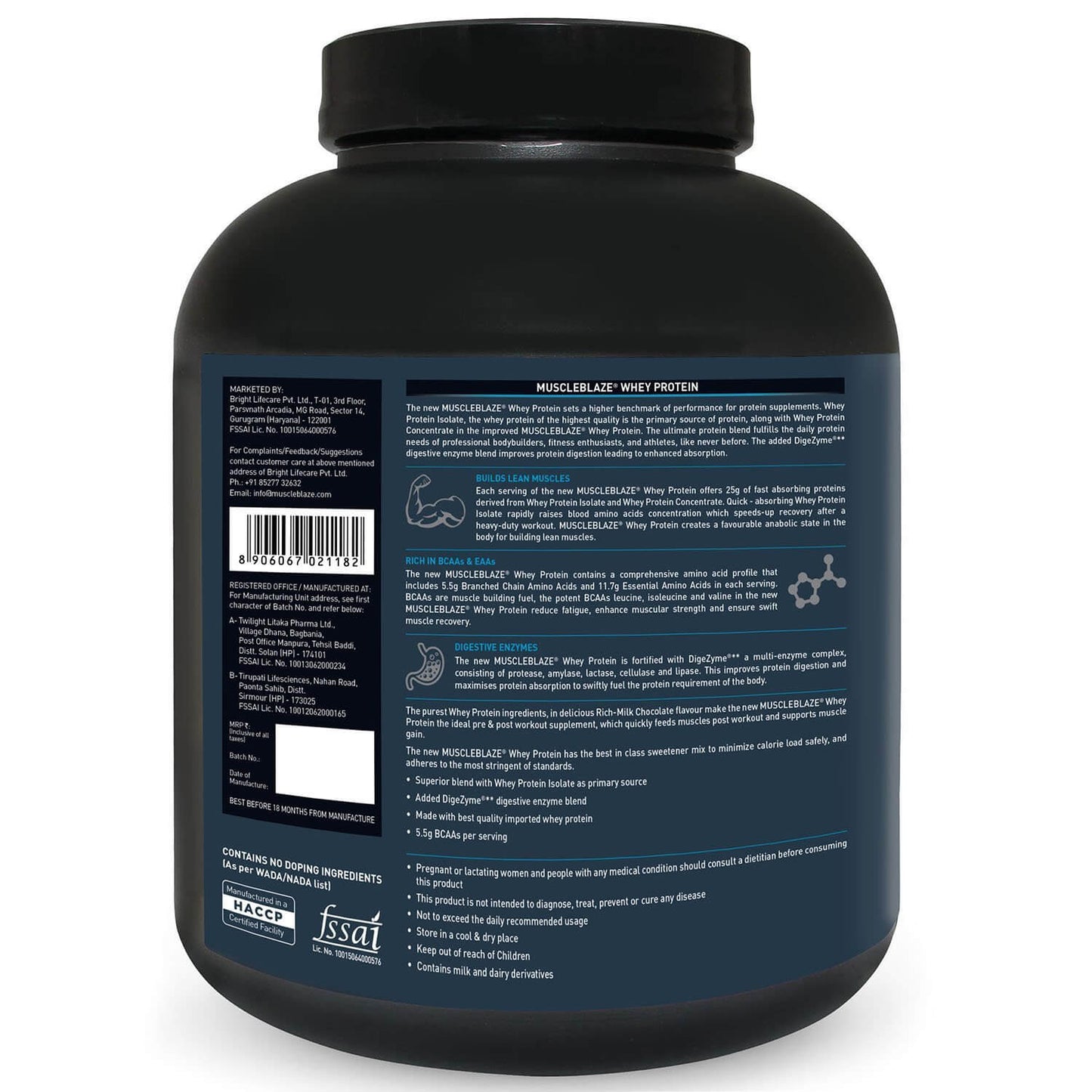 MuscleBlaze Whey Protein - 2 Kg (4.4 Lb), Rich Milk Chocolate