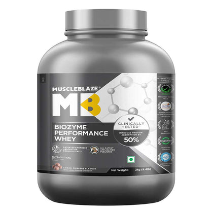 MuscleBlaze Biozyme Performance Whey, 2 kg (4.4 lb), Rich Chocolate