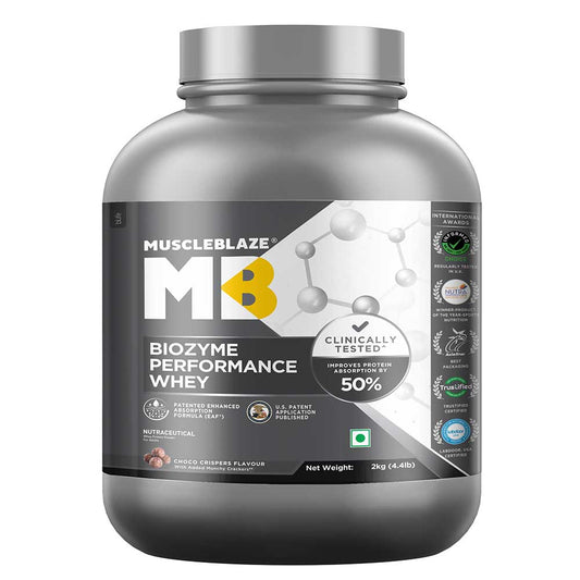 MuscleBlaze Biozyme Performance Whey, 2 kg (4.4 lb), Rich Chocolate